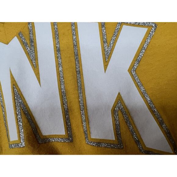 Victoria’s Secret PINK Yellow V-Neck T-Shirt Women’s Size M - Picture 5 of 6